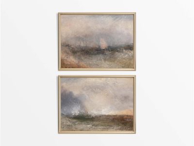 Abstract Sea (Set of Two) Vintage Art Prints