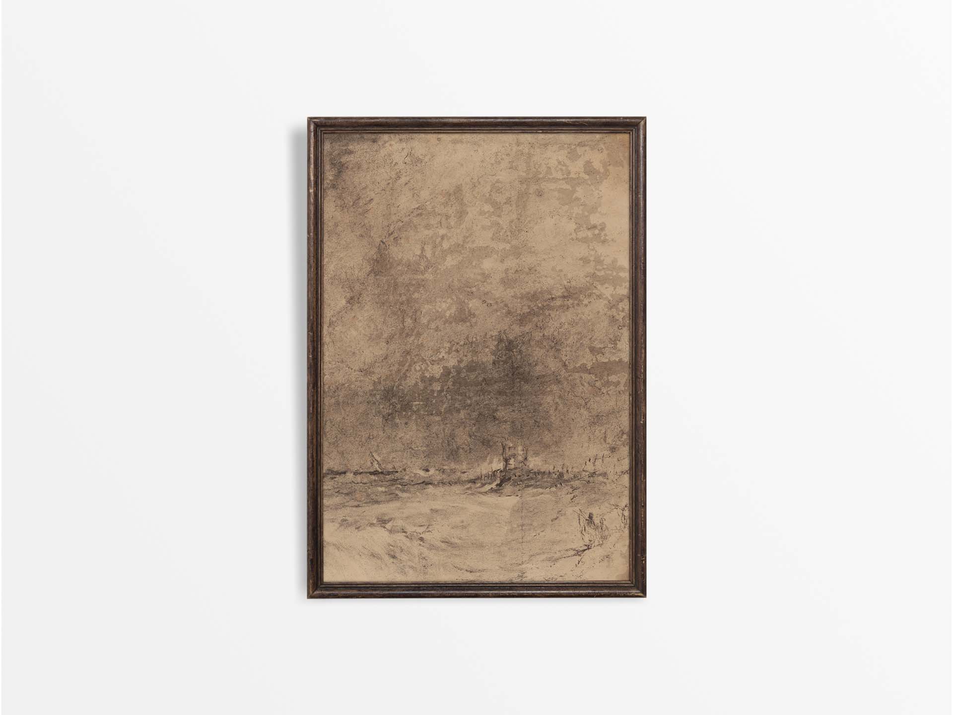 Abstract Storm Vintage Art Print