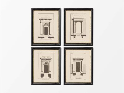 Architecture II (Set of Four) Vintage Art Prints