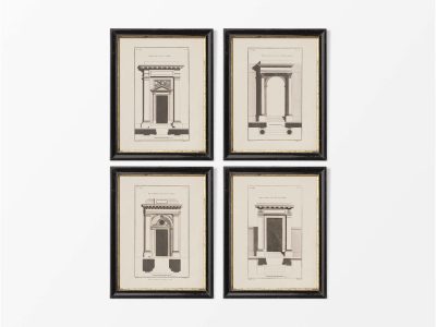 Architecture II (Set of Four) Vintage Art Prints