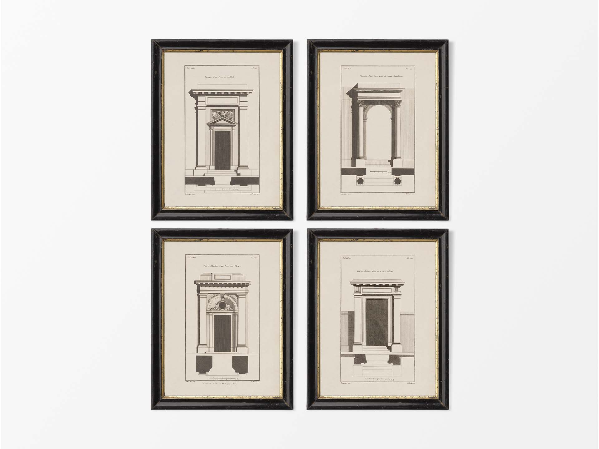Architecture II (Set of Four) Vintage Art Prints