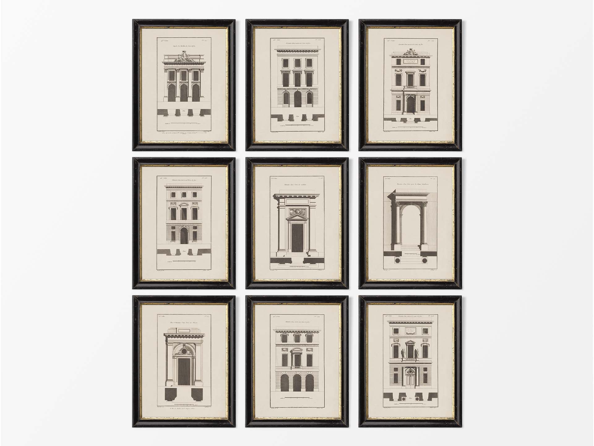 Architecture II (Set of Nine) Vintage Art Prints