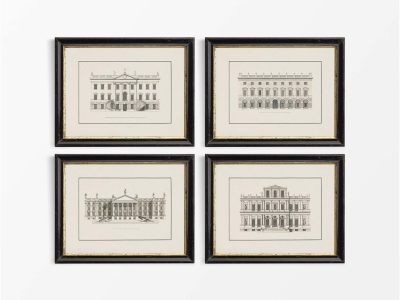 Architecture III (Set of Four) Vintage Art Prints