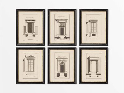 Architecture III (Set of Six) Vintage Art Prints