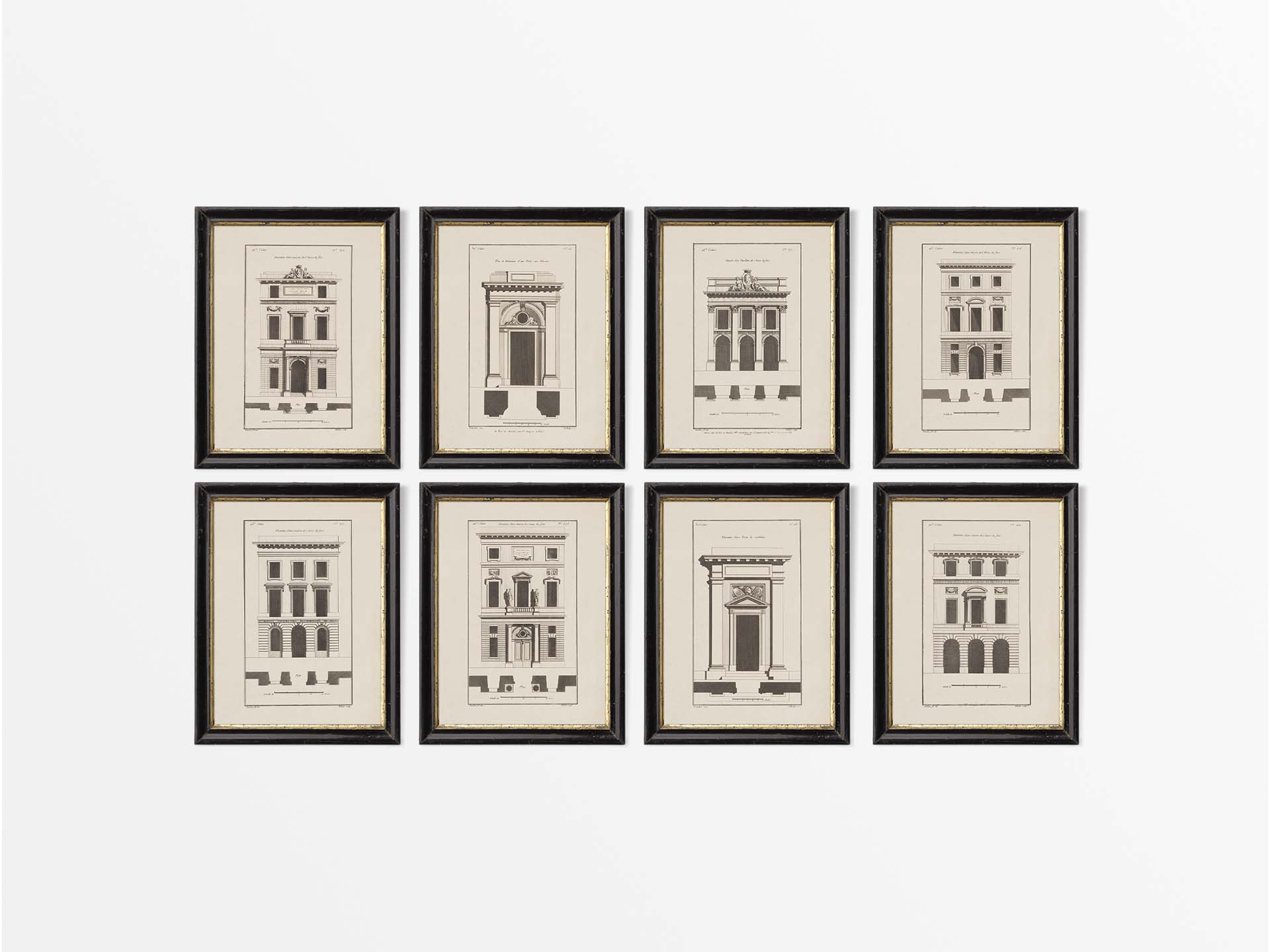 Architecture (Set of Eight) Vintage Art Prints
