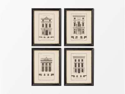 Architecture (Set of Four) Vintage Art Prints