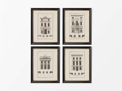 Architecture (Set of Four) Vintage Art Prints