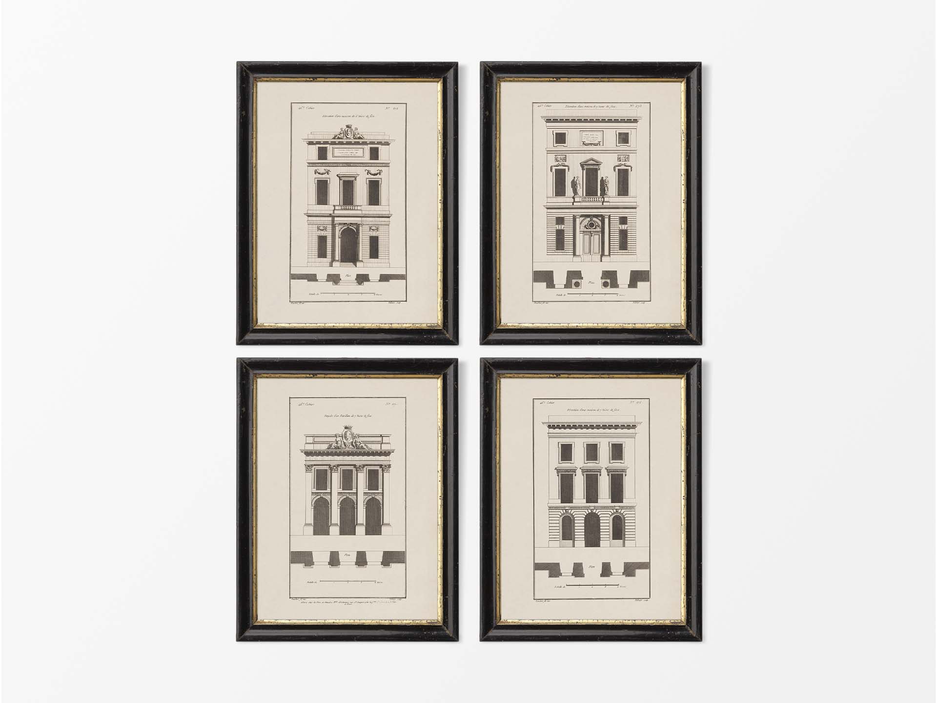 Architecture (Set of Four) Vintage Art Prints