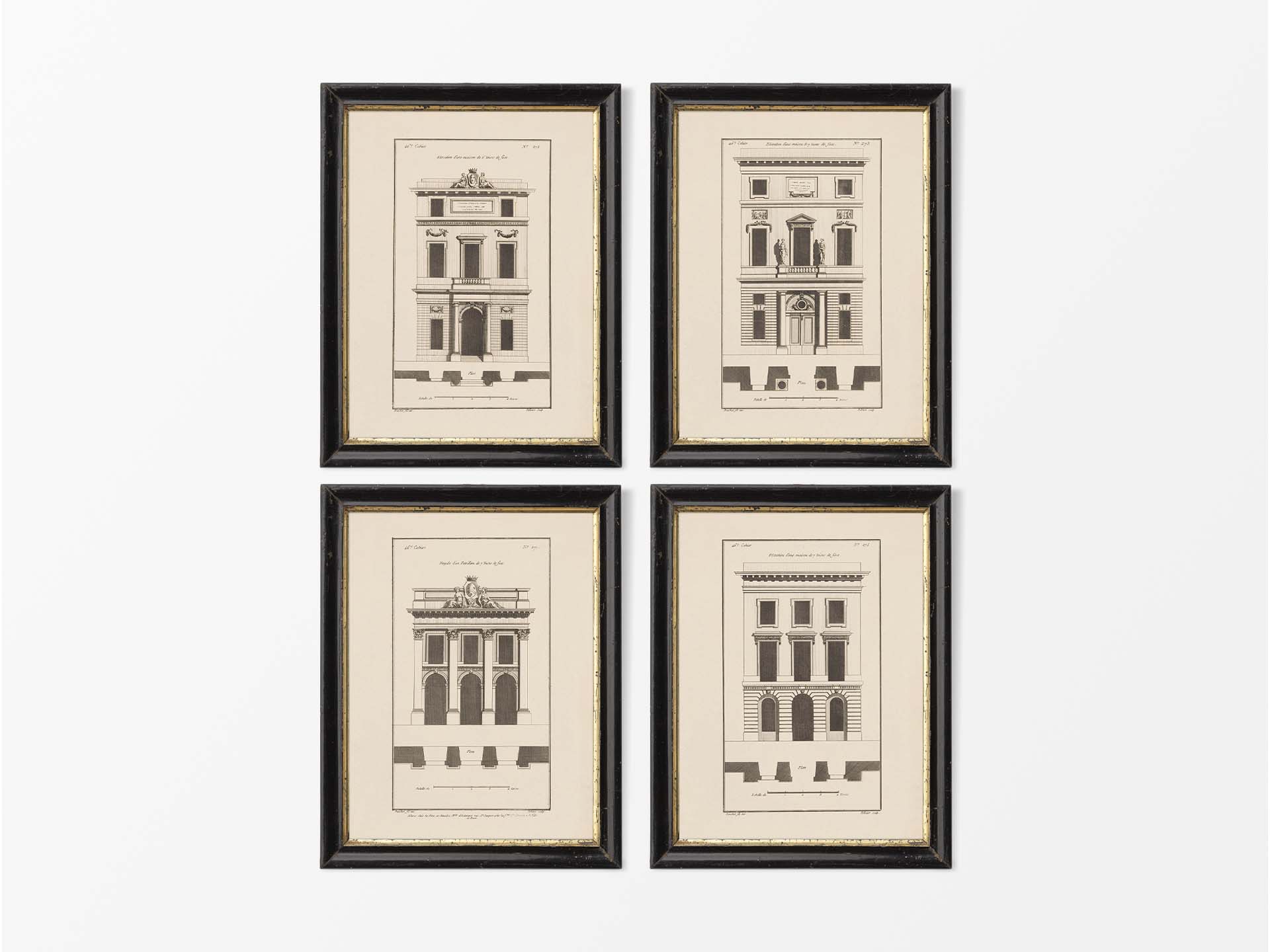Architecture (Set of Four) Vintage Art Prints