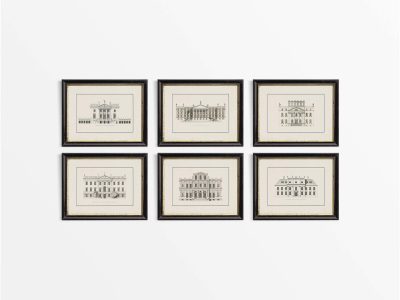 Architecture (Set of Six) Vintage Art Prints