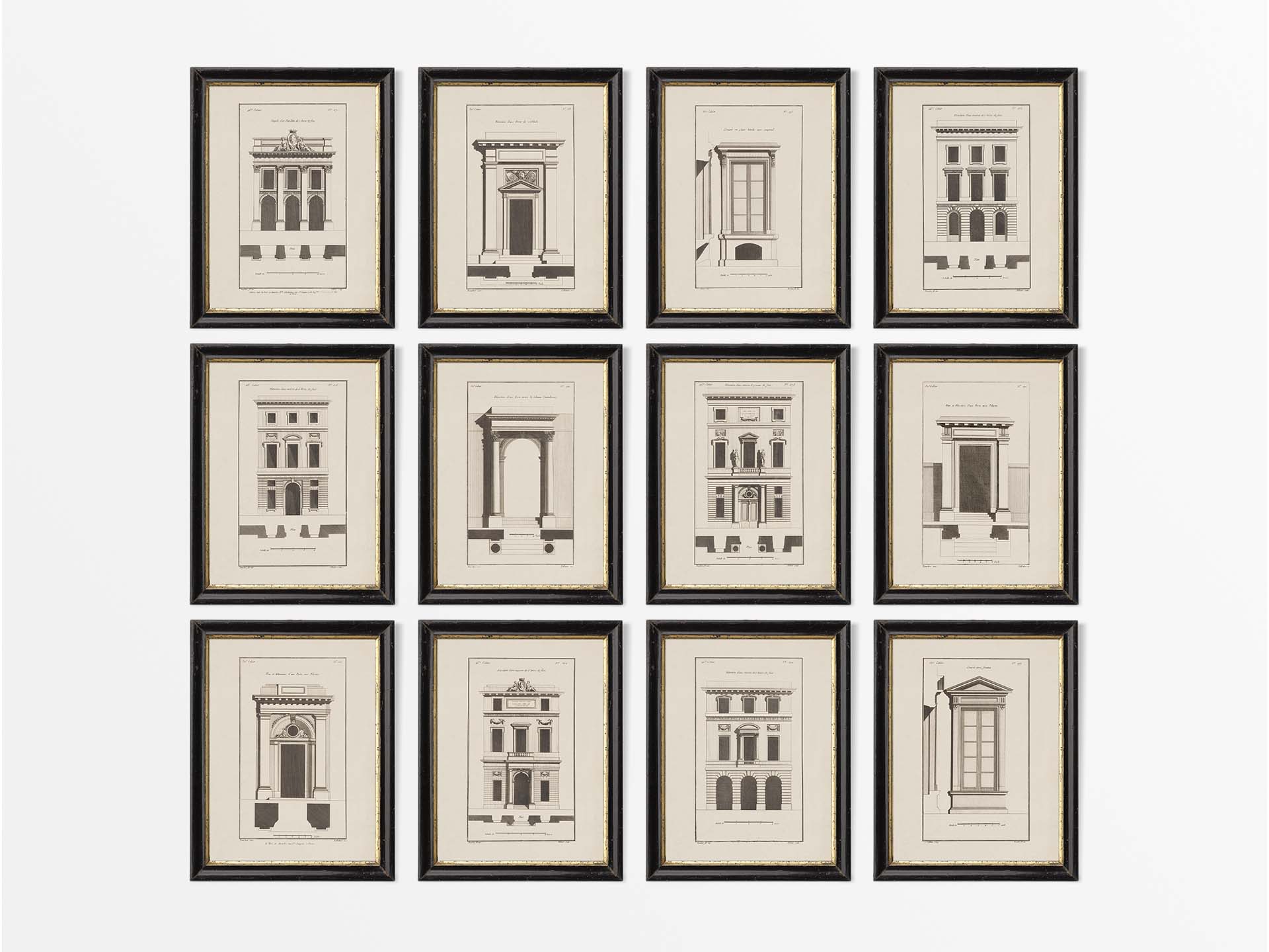 Architecture (Set of Twelve) Vintage Art Prints