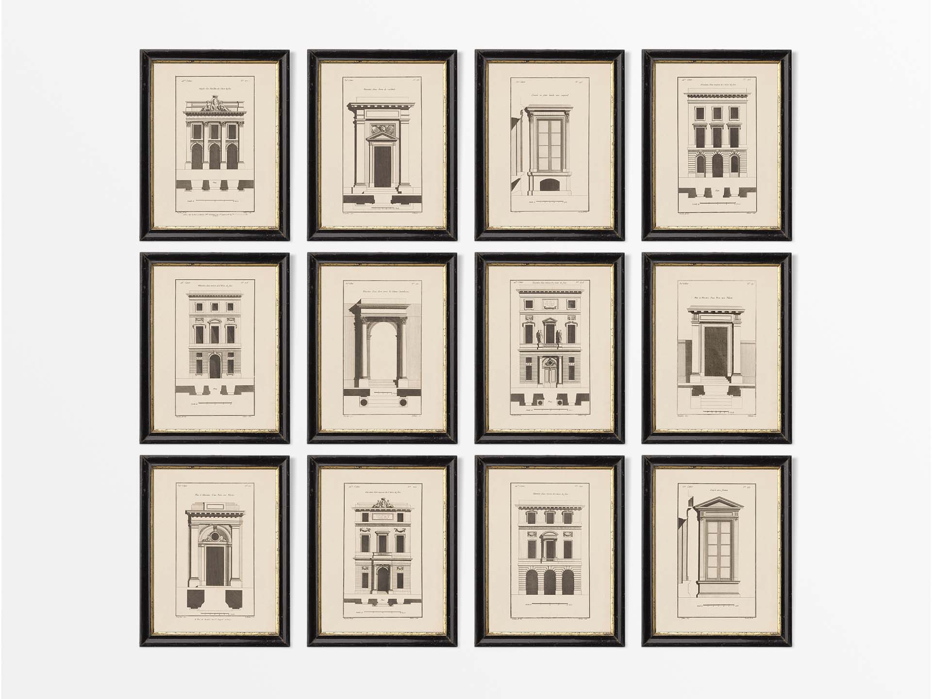 Architecture (Set of Twelve) Vintage Art Prints