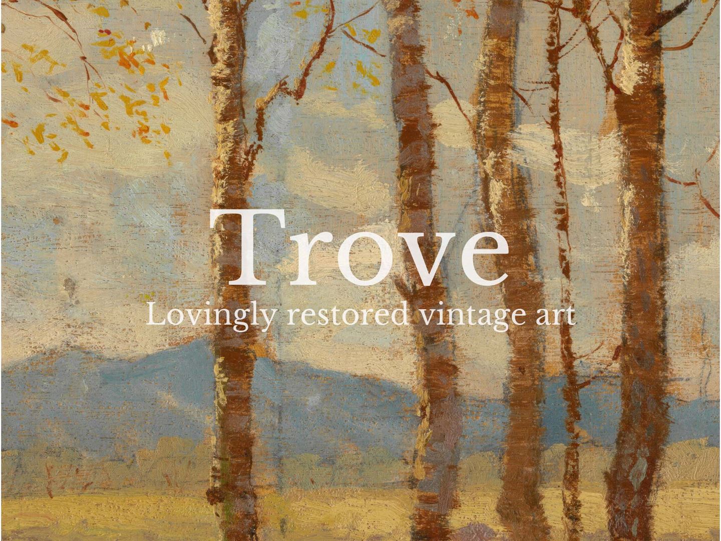 Autumn Birches III Vintage Art Print