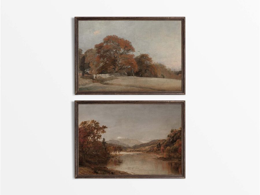 Autumn Landscape III (Set of Two) Vintage Art Prints