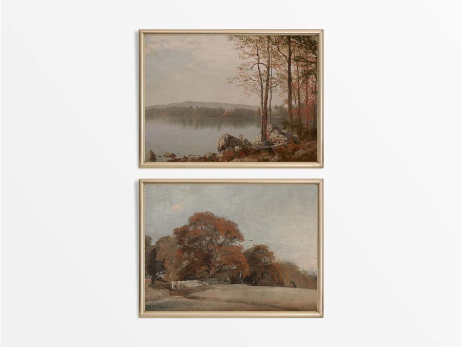 Autumn Landscape IV (Set of Two) Vintage Art Prints