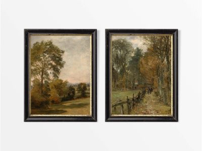 Autumn Landscape V (Set of Two) Vintage Art Prints