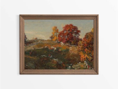 Autumn Landscape V Vintage Art Print