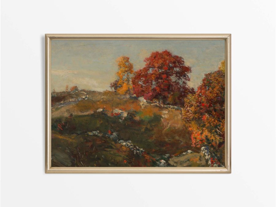 Autumn Landscape V Vintage Art Print