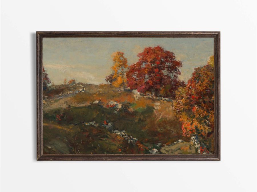 Autumn Landscape V Vintage Art Print