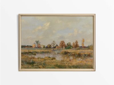 Autumn Marsh II Vintage Art Print