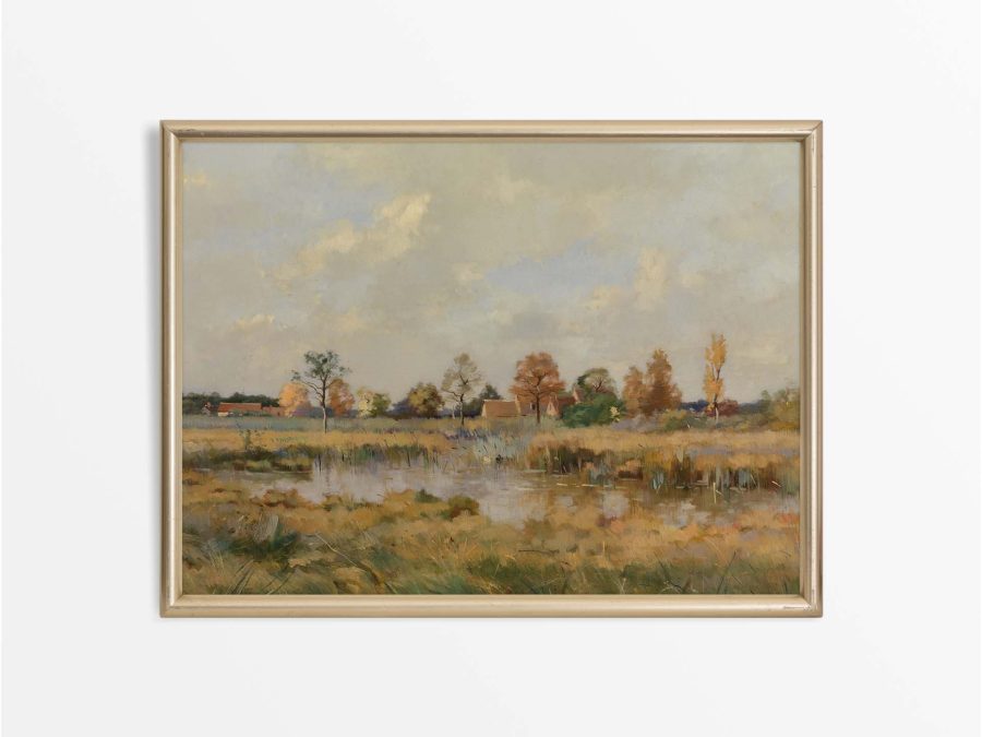 Autumn Marsh II Vintage Art Print