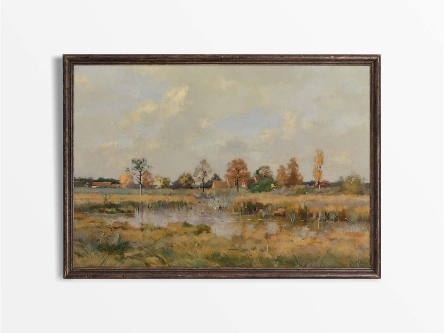 Autumn Marsh II Vintage Art Print