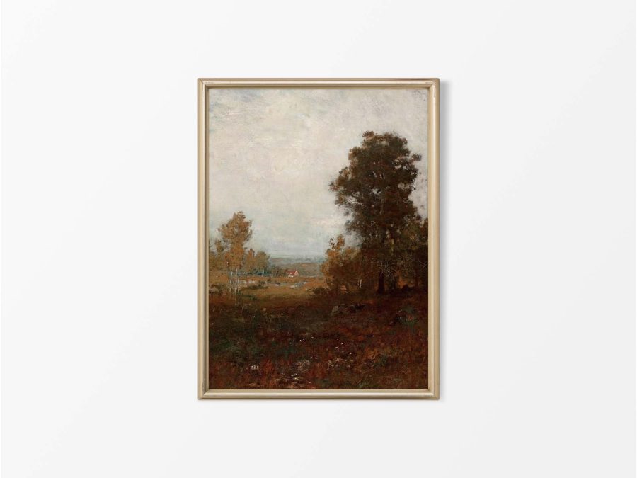 Autumn Pasture Vintage Art Print