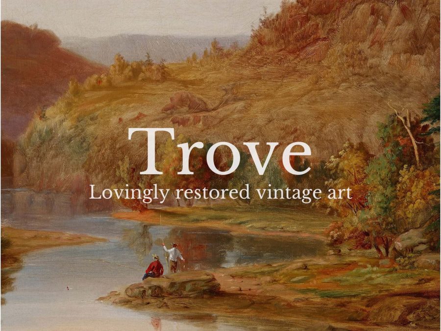 Autumn River Vintage Art Print
