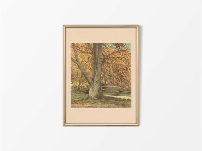 Autumn Stream Vintage Art Print