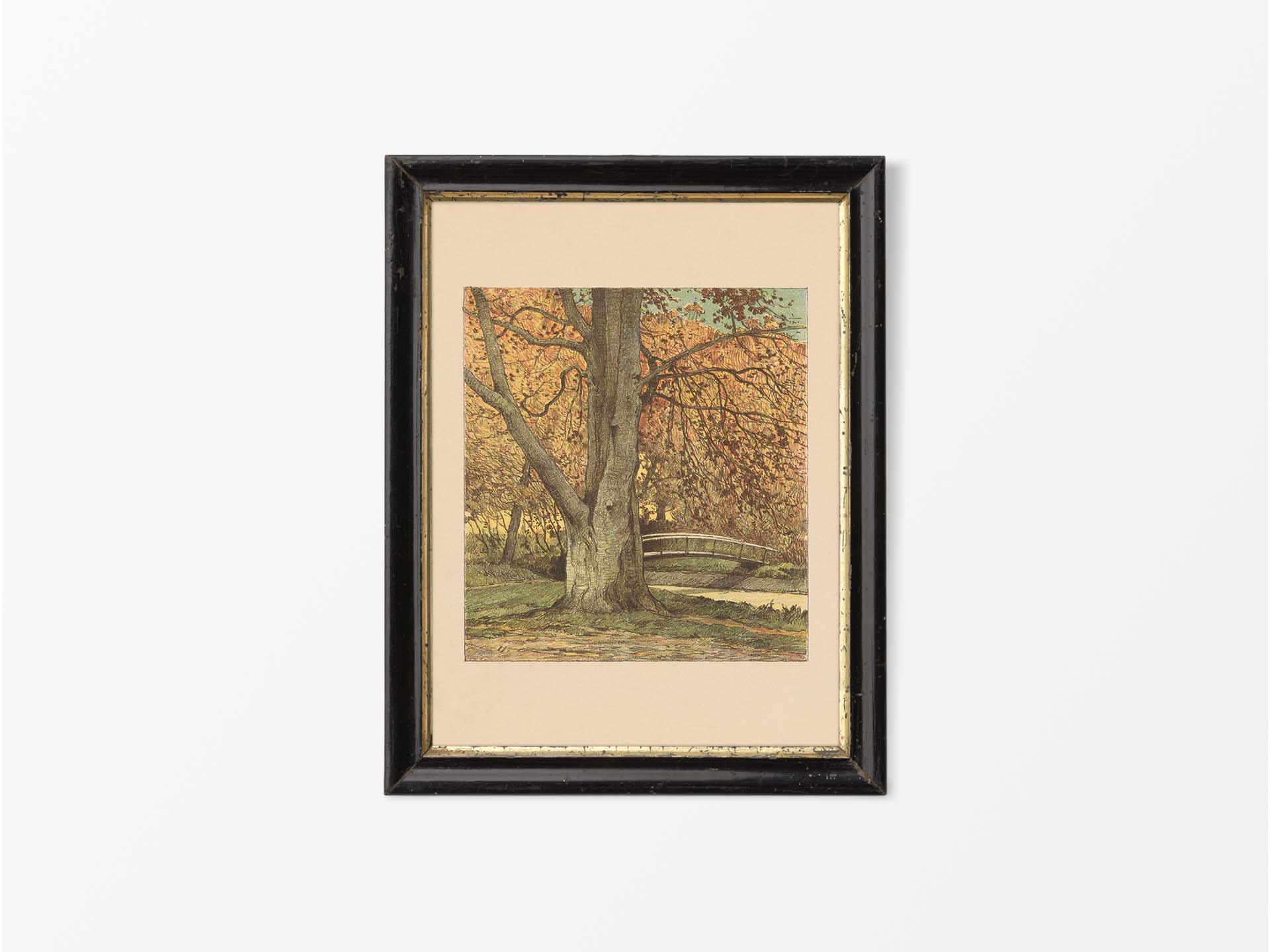 Autumn Stream Vintage Art Print