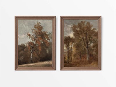 Autumn Trees (Set of Two) Vintage Art Prints