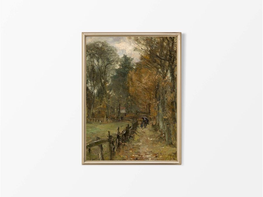 Autumn Trees Vintage Art Print