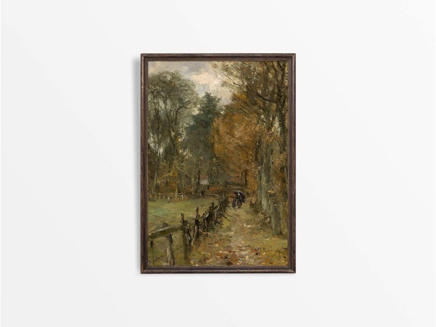 Autumn Trees Vintage Art Print