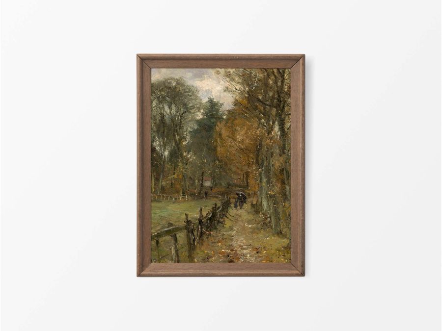 Autumn Trees Vintage Art Print