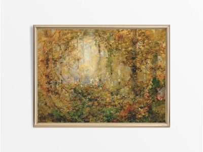 Autumn Woodland III Vintage Art Print