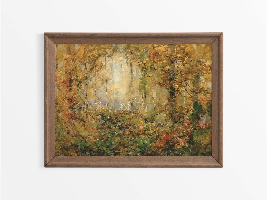 Autumn Woodland III Vintage Art Print