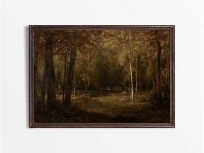 Autumn Woodland Vintage Art Print