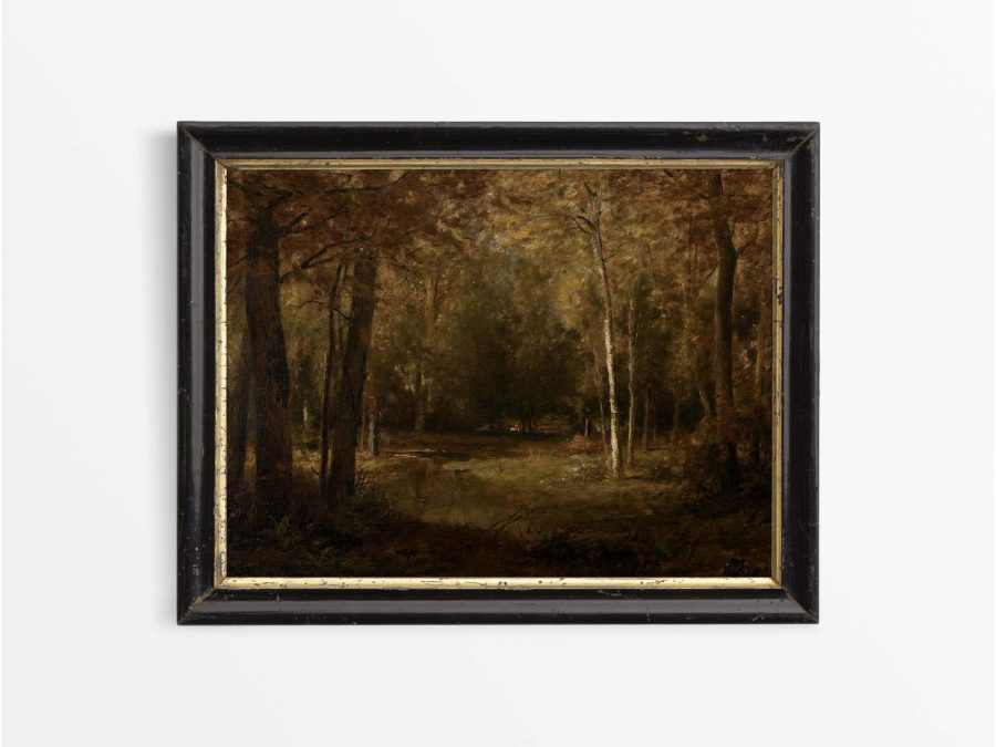 Autumn Woodland Vintage Art Print