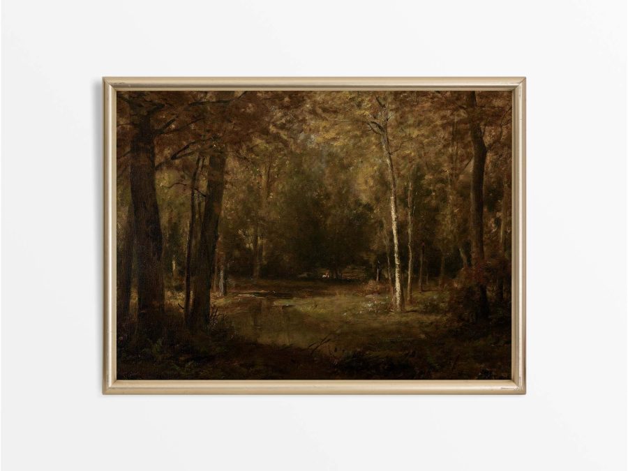 Autumn Woodland Vintage Art Print
