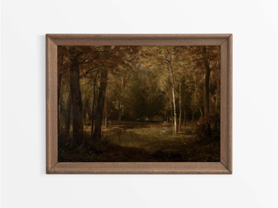 Autumn Woodland Vintage Art Print