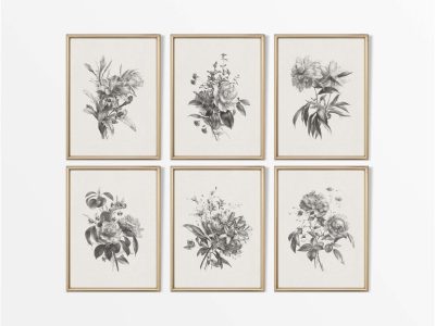 Botanical Sketches II (Set of Six) Vintage Art Prints