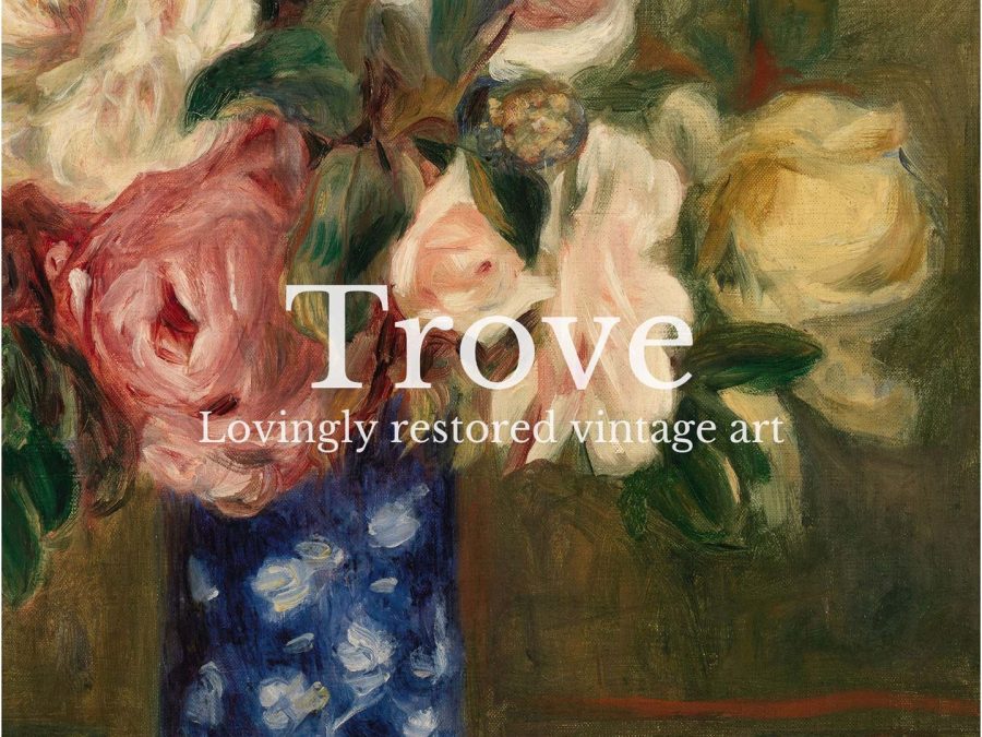 Bouquet of Roses Vintage Art Print