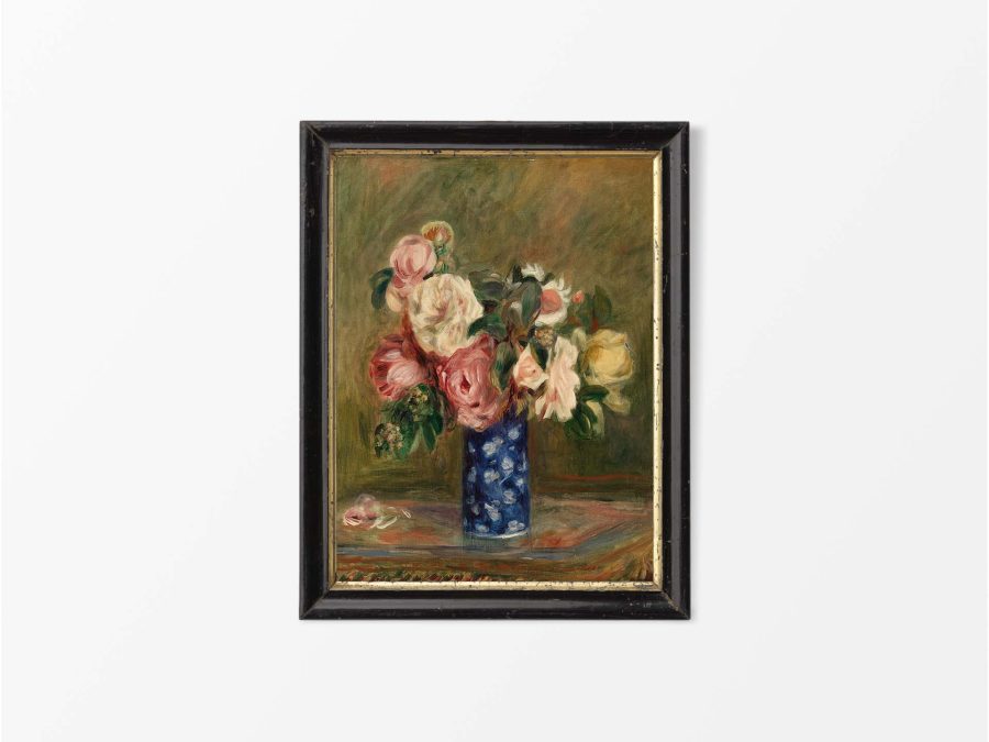 Bouquet of Roses Vintage Art Print