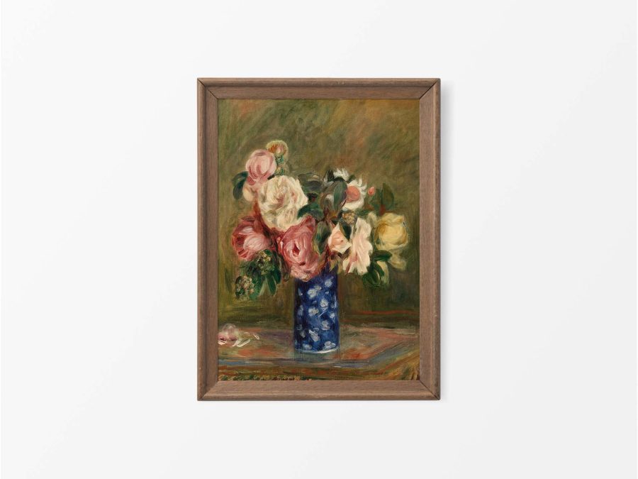 Bouquet of Roses Vintage Art Print