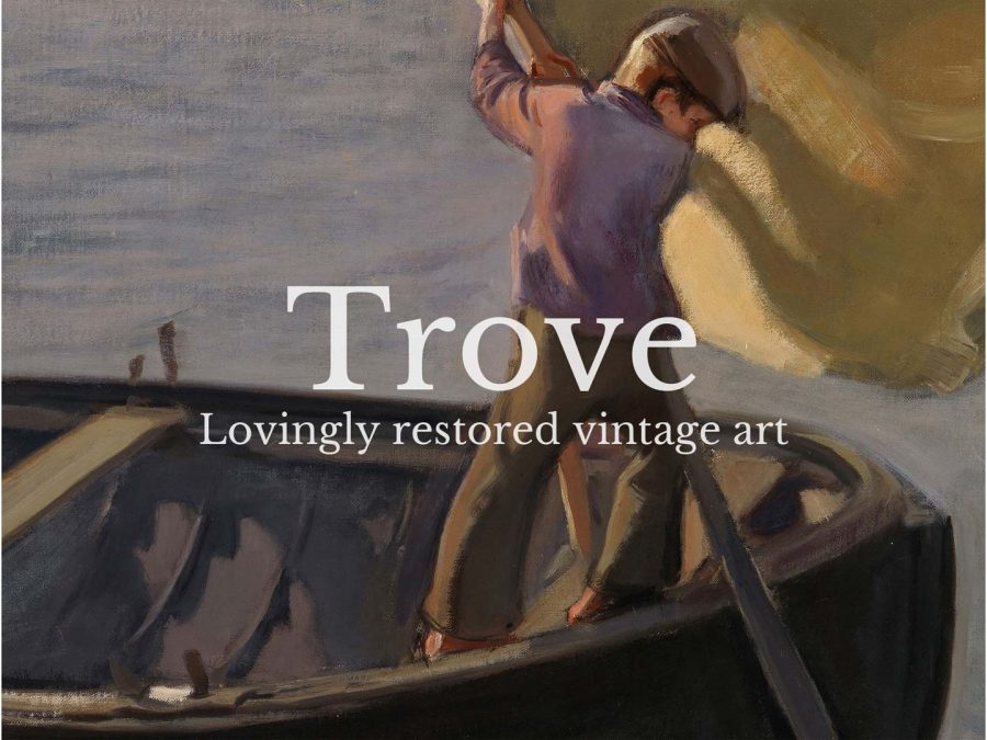 Boy Sailing Vintage Art Print