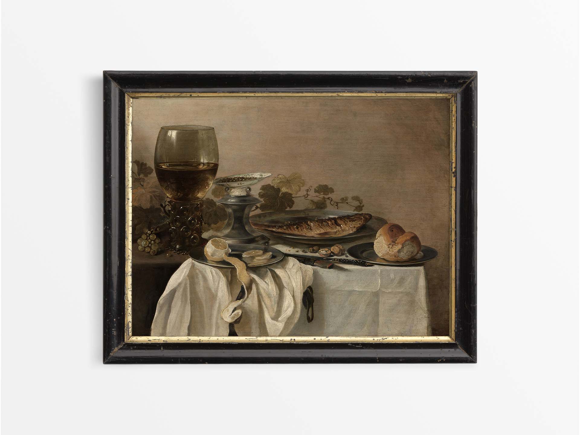 Bread & Fish Vintage Art Print