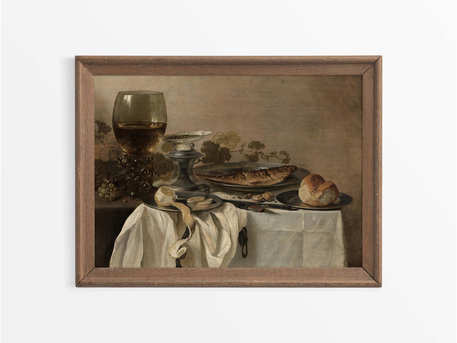 Bread & Fish Vintage Art Print
