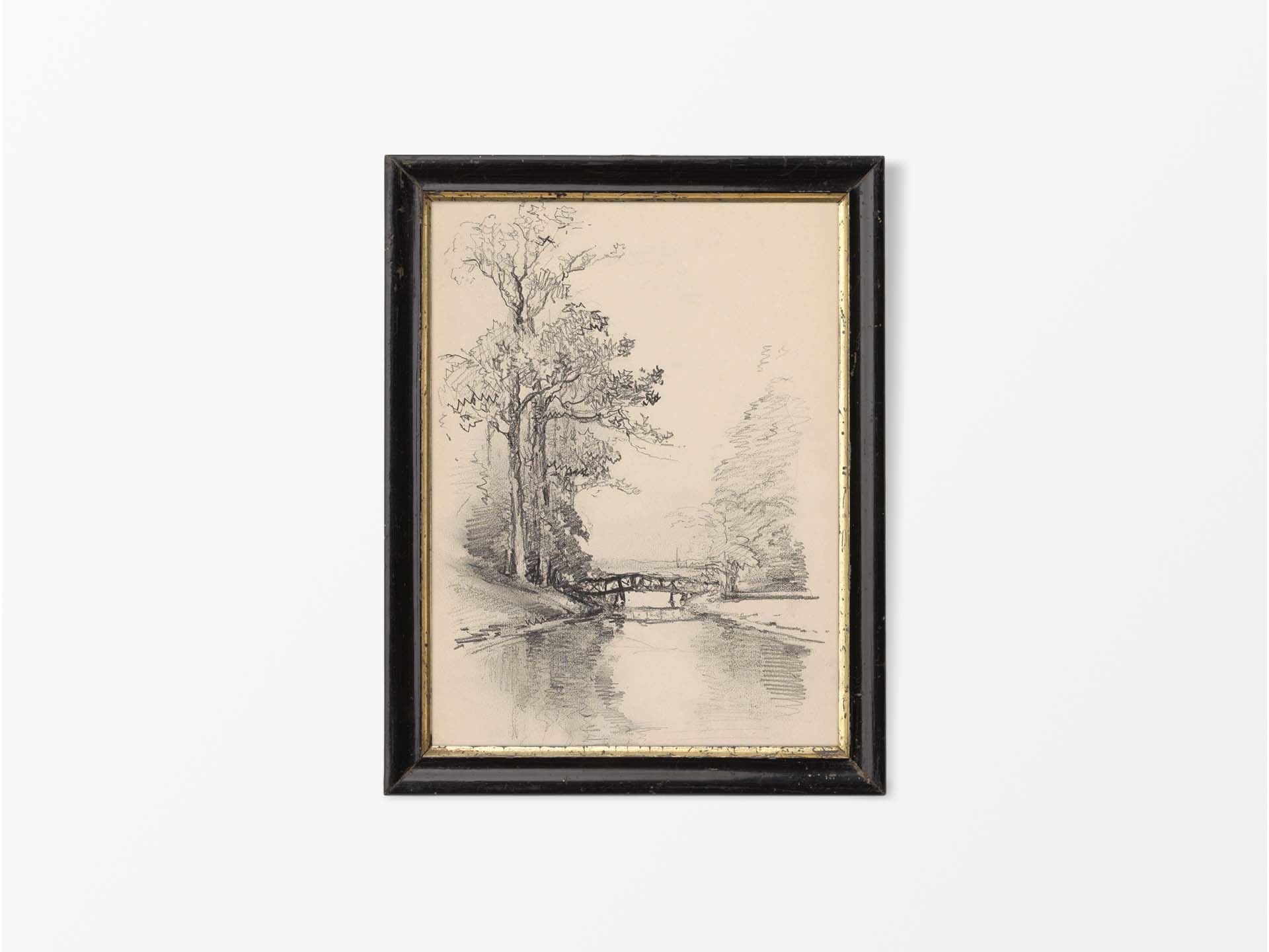 Bridge Sketch Vintage Art Print