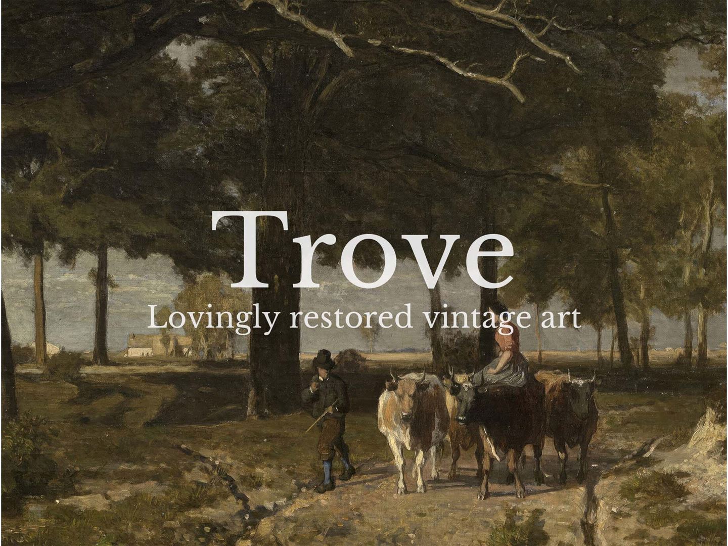 Cattle Vintage Art Print