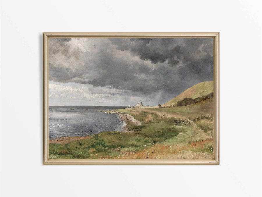 Coastal Clouds Vintage Art Print